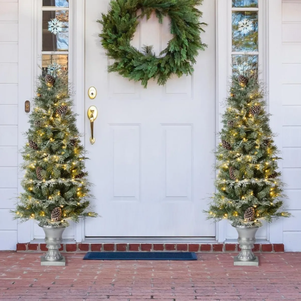 glitzhome_pk_prelit_artificial_pine_christmas_porch_tree_3.webp Glitzhome Christmas Trees | 2Pk Pre-Lit Artificial Pine Christmas Porch Tree