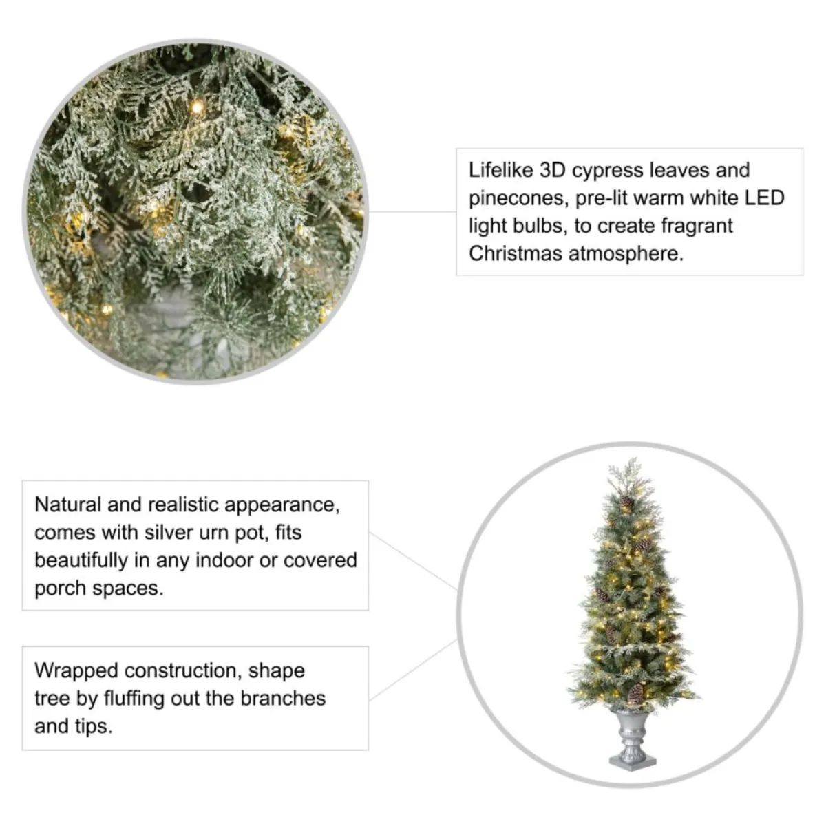 glitzhome_pk_prelit_artificial_pine_christmas_porch_tree_6.webp Glitzhome Christmas Trees | 2Pk Pre-Lit Artificial Pine Christmas Porch Tree