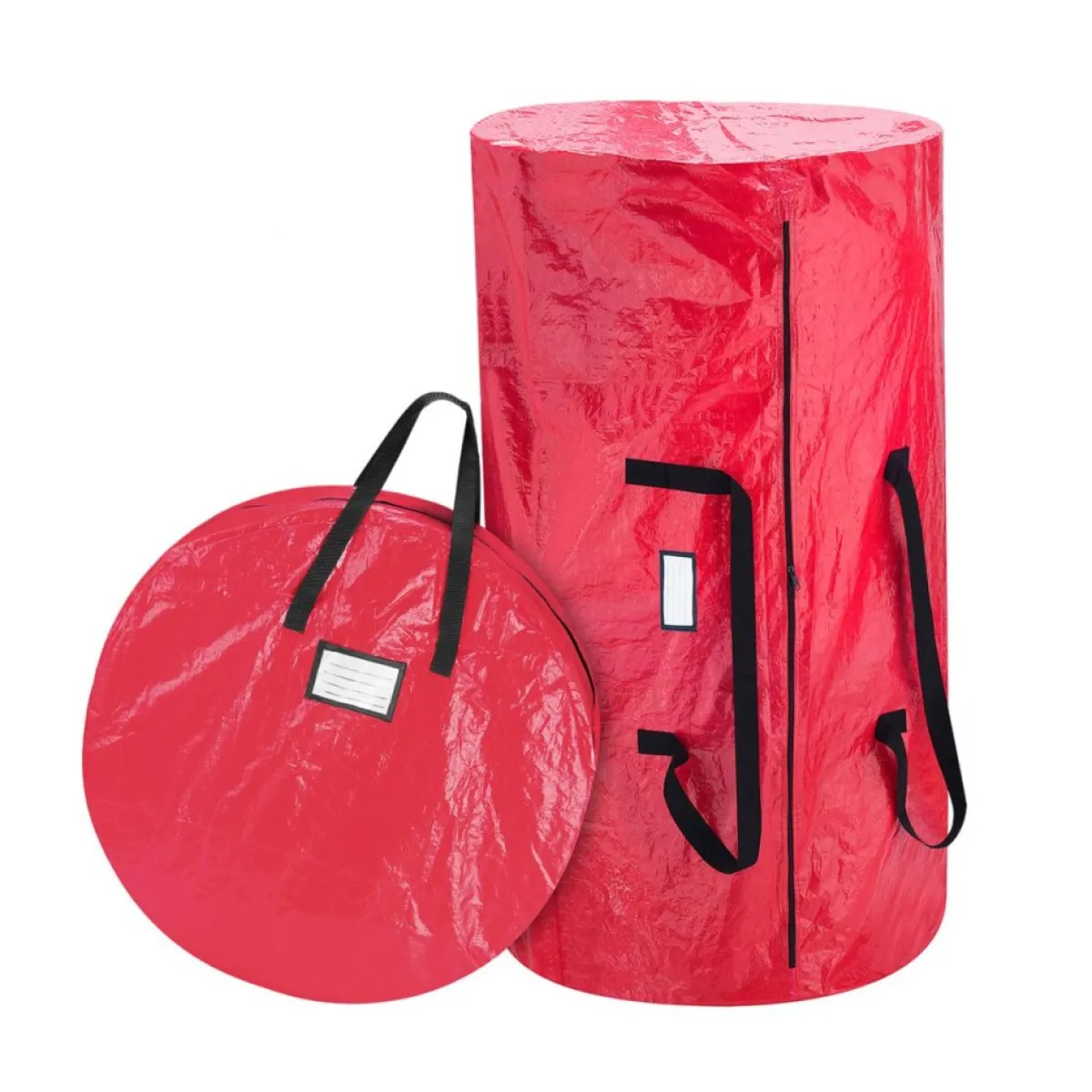 hastings_home_tree_and_wreath_storage_bag_set__red_2.webp Hastings Home Storage | Tree And Wreath Storage Bag Set - Red