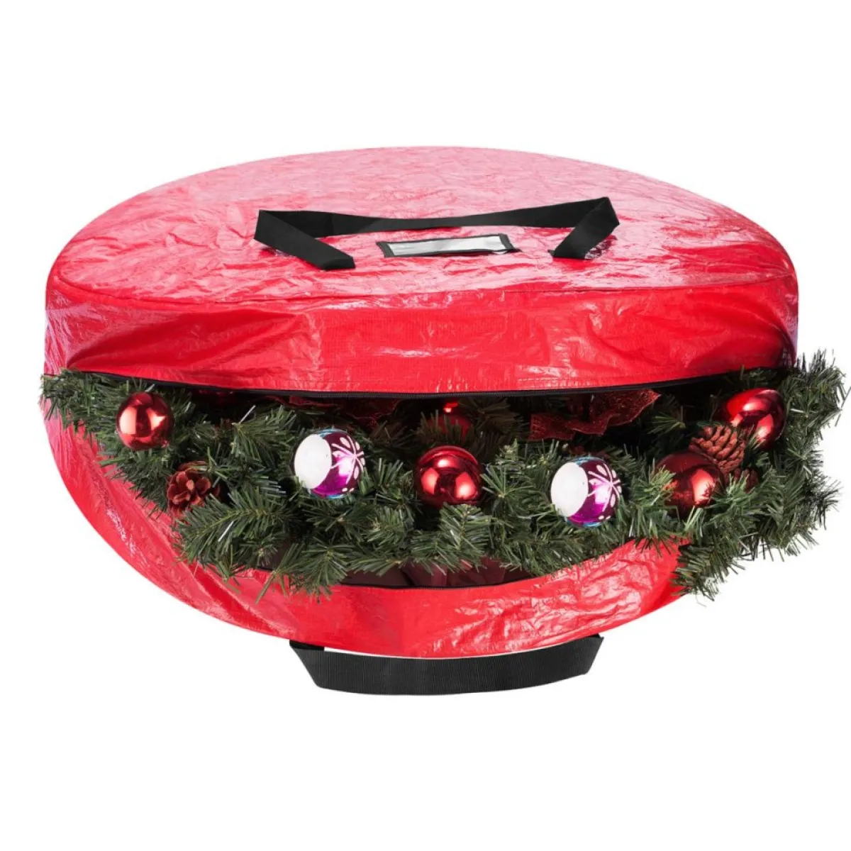 hastings_home_tree_and_wreath_storage_bag_set__red_4.webp Hastings Home Storage | Tree And Wreath Storage Bag Set - Red