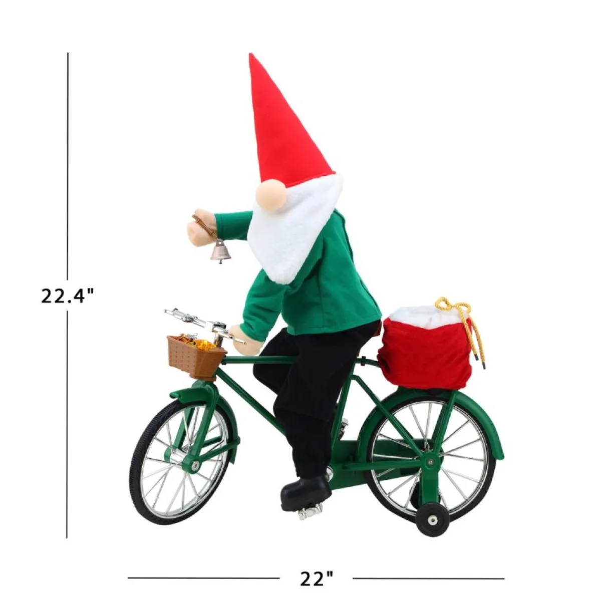 mr_christmas__cycling_gnome_2.webp Mr. Christmas Indoor Decor | 22.4" Cycling Gnome