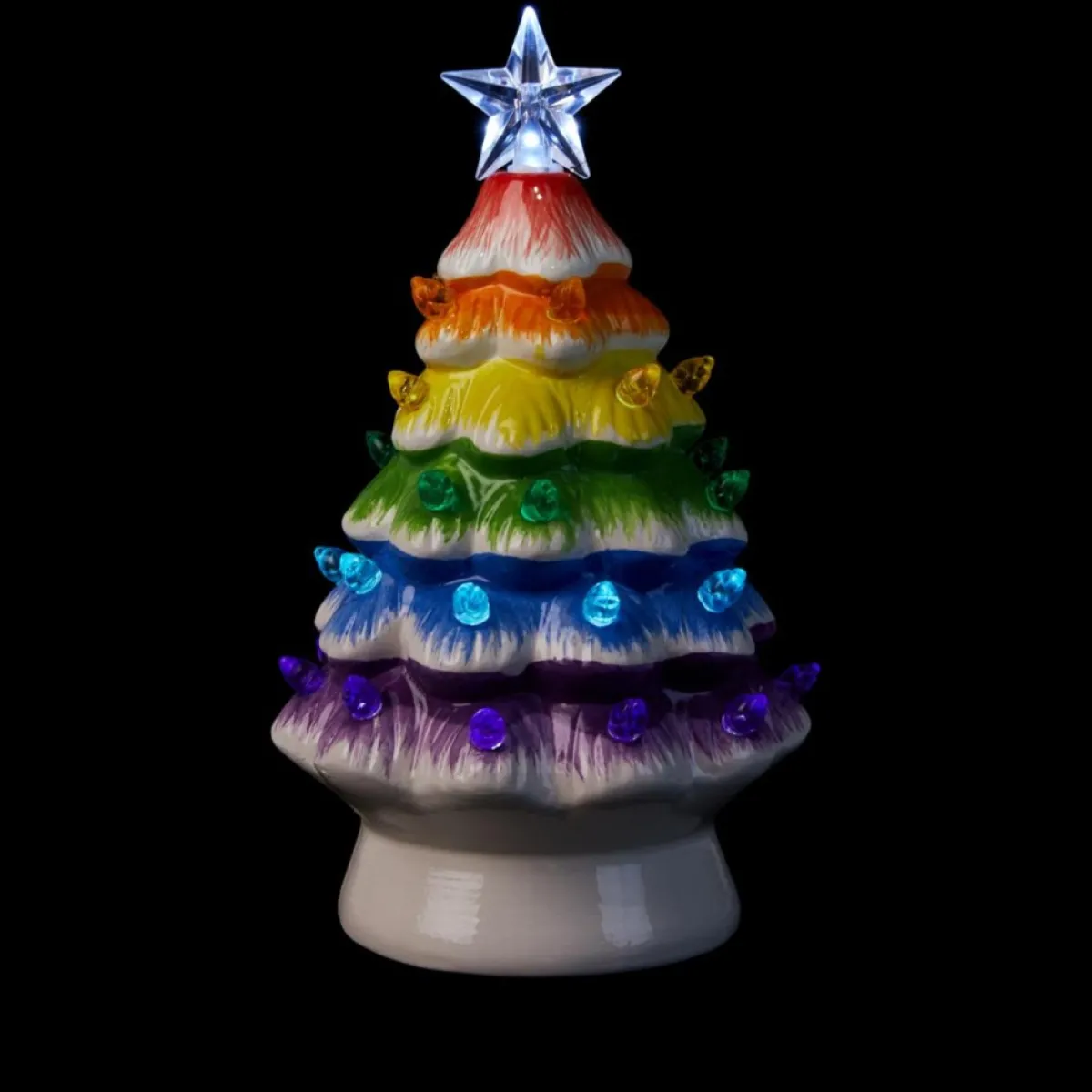 mr_christmas__nostalgic_ceramic_rainbow_tree_2.webp Mr. Christmas Indoor Decor | 7" Nostalgic Ceramic Rainbow Tree