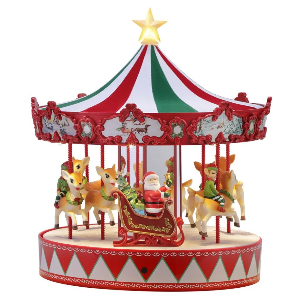 Mr. Christmas Indoor Decor | 13.5" Vintage Carousel