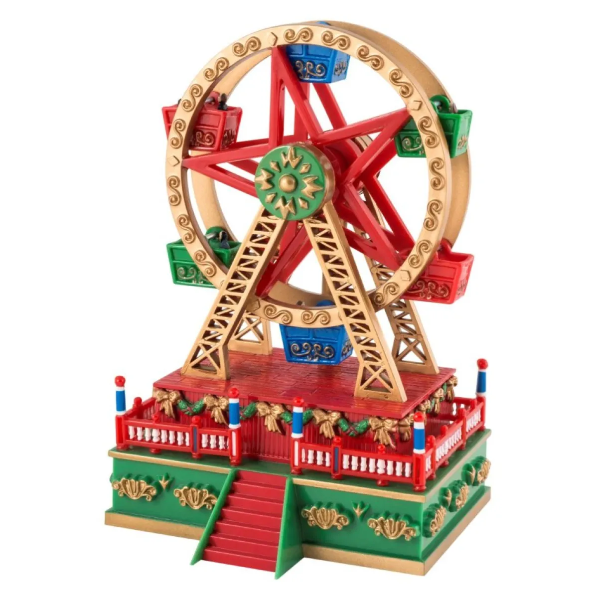 Mr. Christmas Indoor Decor | Mini Carnival Music Box Ferris Wheel