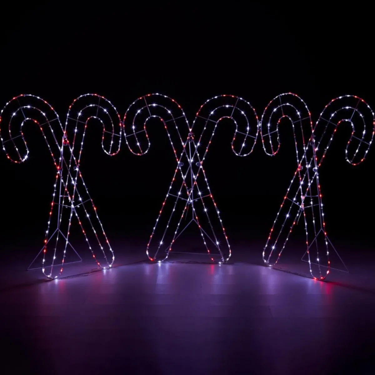 Mr. Christmas Outdoor Decor | 3-Piece Folding Candy Canes Set