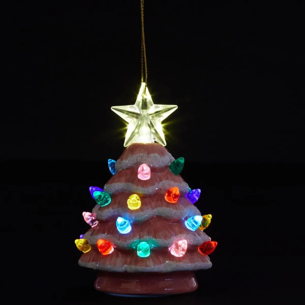 Mr. Christmas Indoor Decor | Set Of 3 Mini Snow-Tipped Nostalgic Trees With Timer