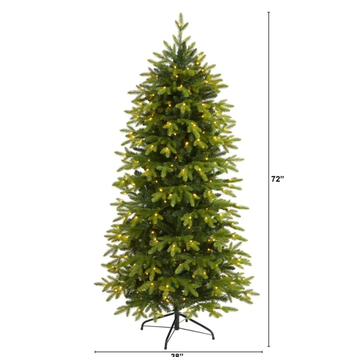 Nearly Natural Christmas Trees | 6' Belgium Fir Artificial Christmas Tree With 300 Leds