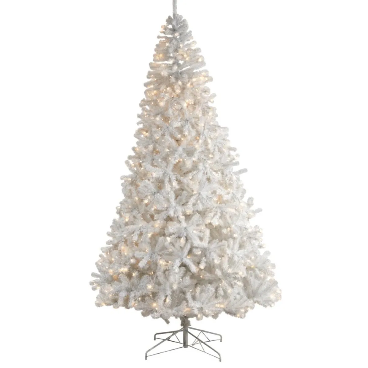 Nearly Natural Christmas Trees | 10' White Artificial Christmas Tree With 800 Led Lights