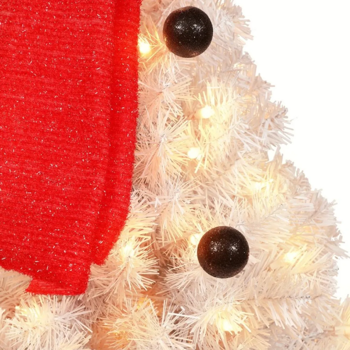 Puleo International Christmas Trees | Pre-Lit 4' Snowman Artificial Christmas Tree With 100 Lights, White