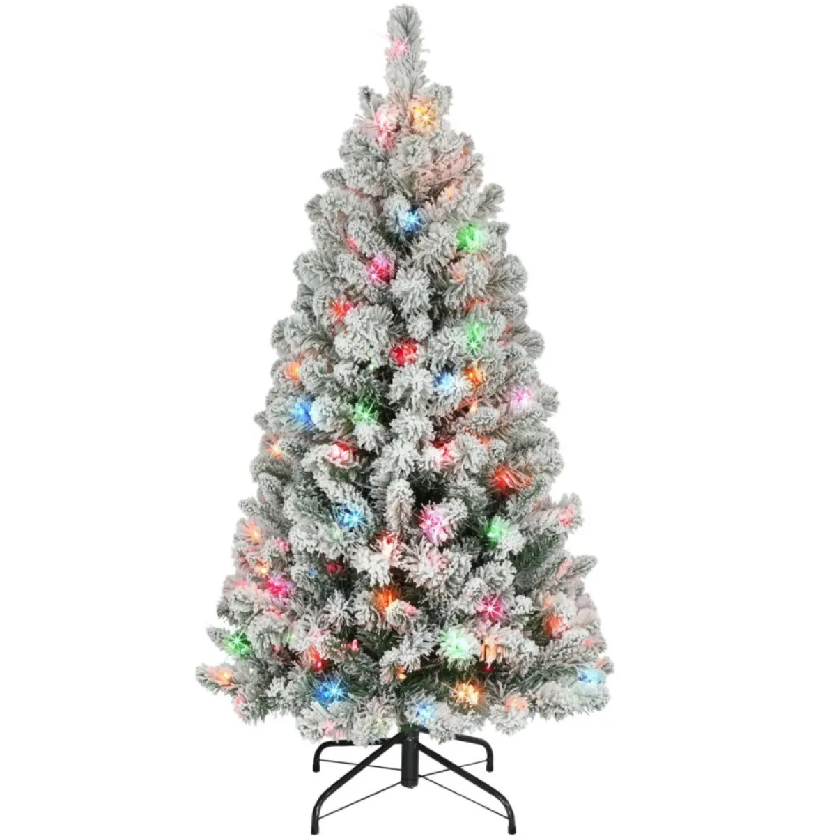 Puleo International Christmas Trees | 4.5 Ft. Pre-Lit Pine Tree, Ul Multi Color Lights