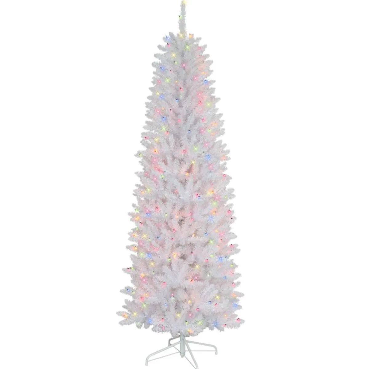 Puleo International Christmas Trees | 4.5' 150-Light Artificial Fir Christmas Tree White