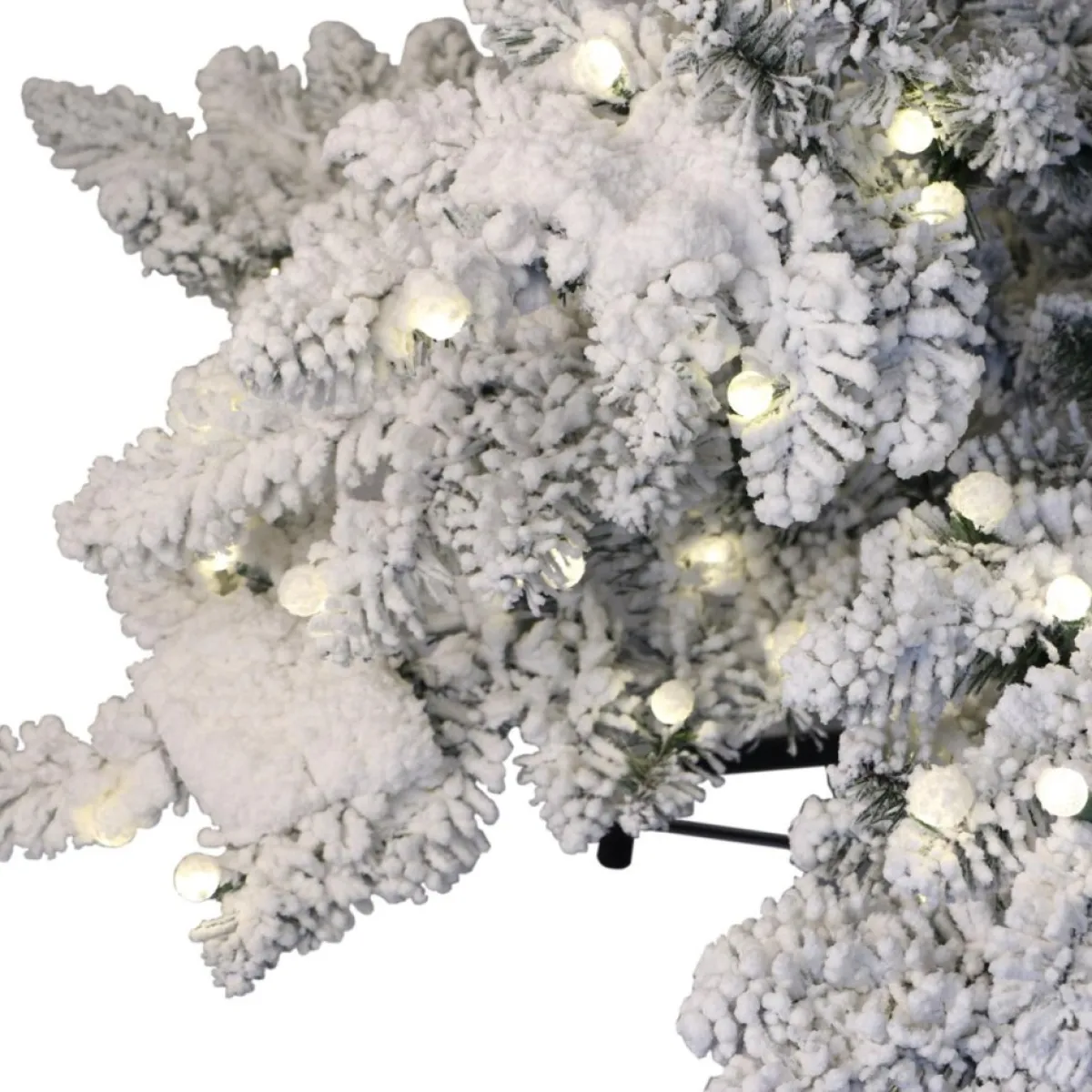 puleo_international__prelit_flocked_slim_pine_artificial_tree_2.webp Puleo International Christmas Trees | 7.5' Pre-Lit Flocked Slim Pine Artificial Tree