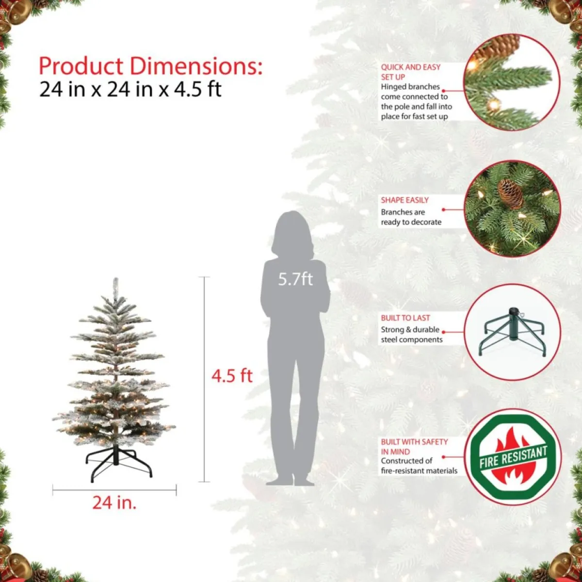 puleo_international__prelit_slim_flock_aspen_fir_christmas_tree_2.webp Puleo International Christmas Trees | 4.5' Pre-Lit Slim Flock Aspen Fir Christmas Tree