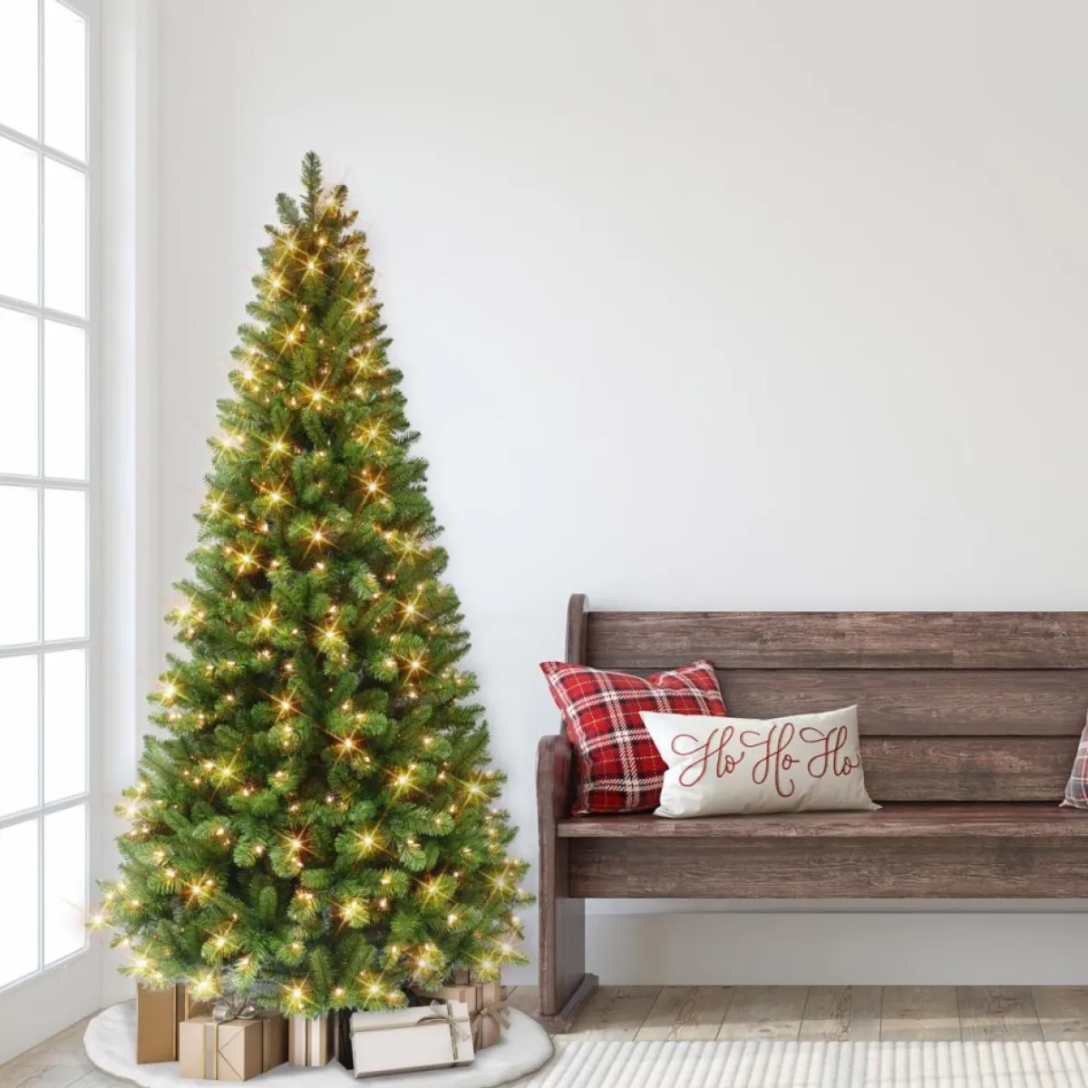 Puleo International Christmas Trees | 6.5' Pre-Lit Virginia Pine Tree