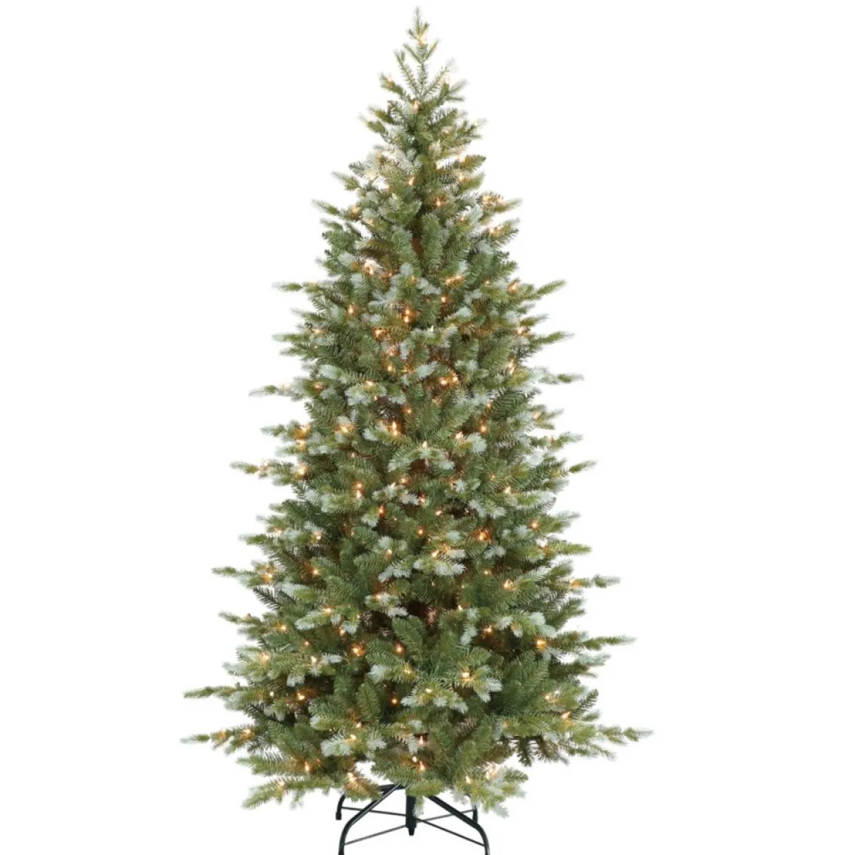 Puleo International Christmas Trees | Pre-Lit 6.5' Artificial Spruce Tree, Blue/Green