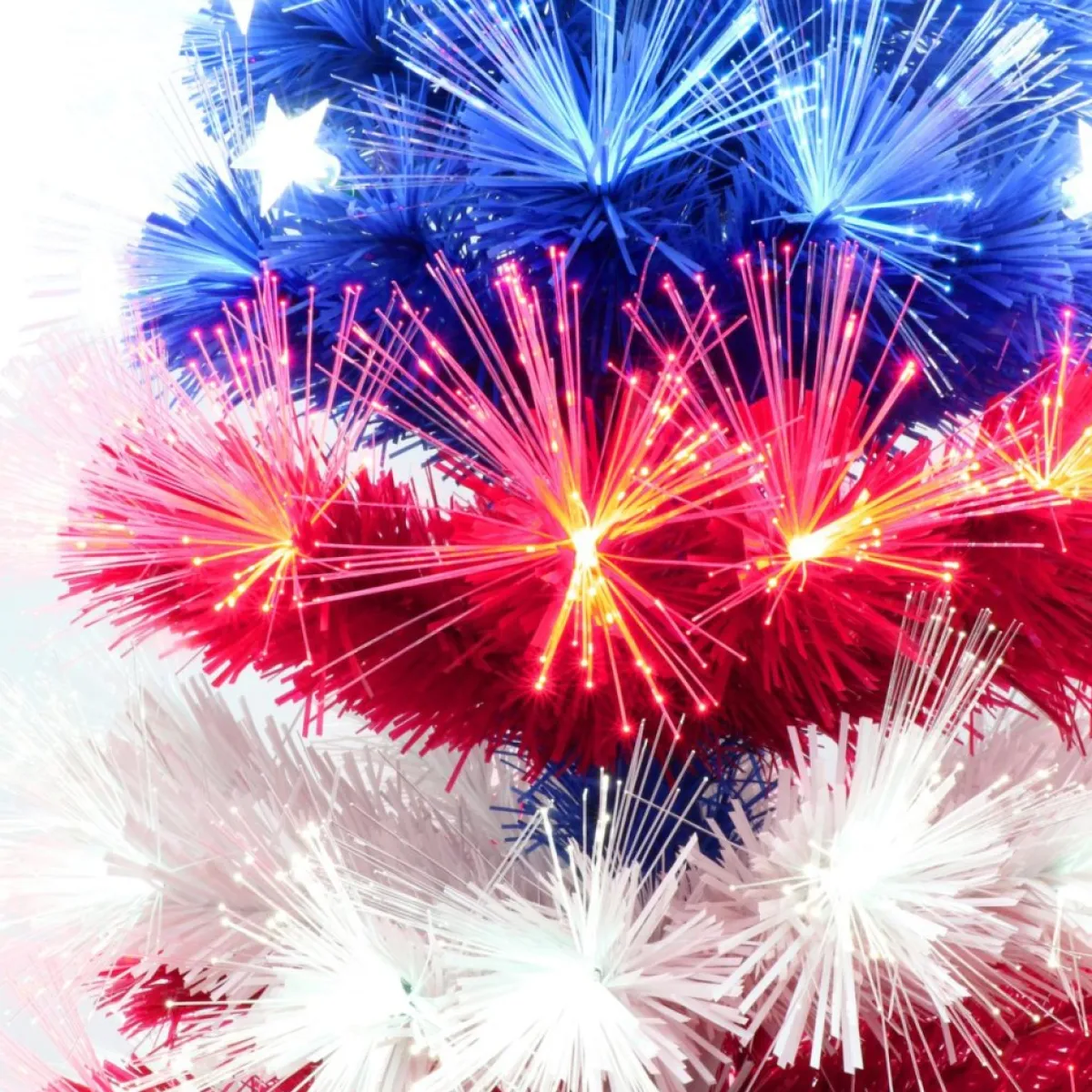 Puleo International Christmas Trees | Pre-Lit 4' Patriotic Artificial Christmas Tree