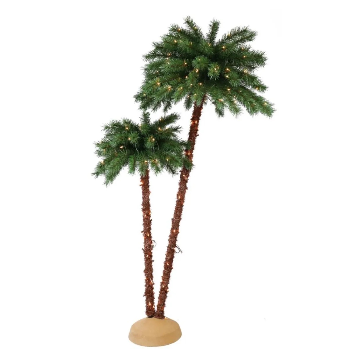Puleo International Christmas Trees | Premium 3.5'/6' Artificial Palm Tree W/ 175 Lights