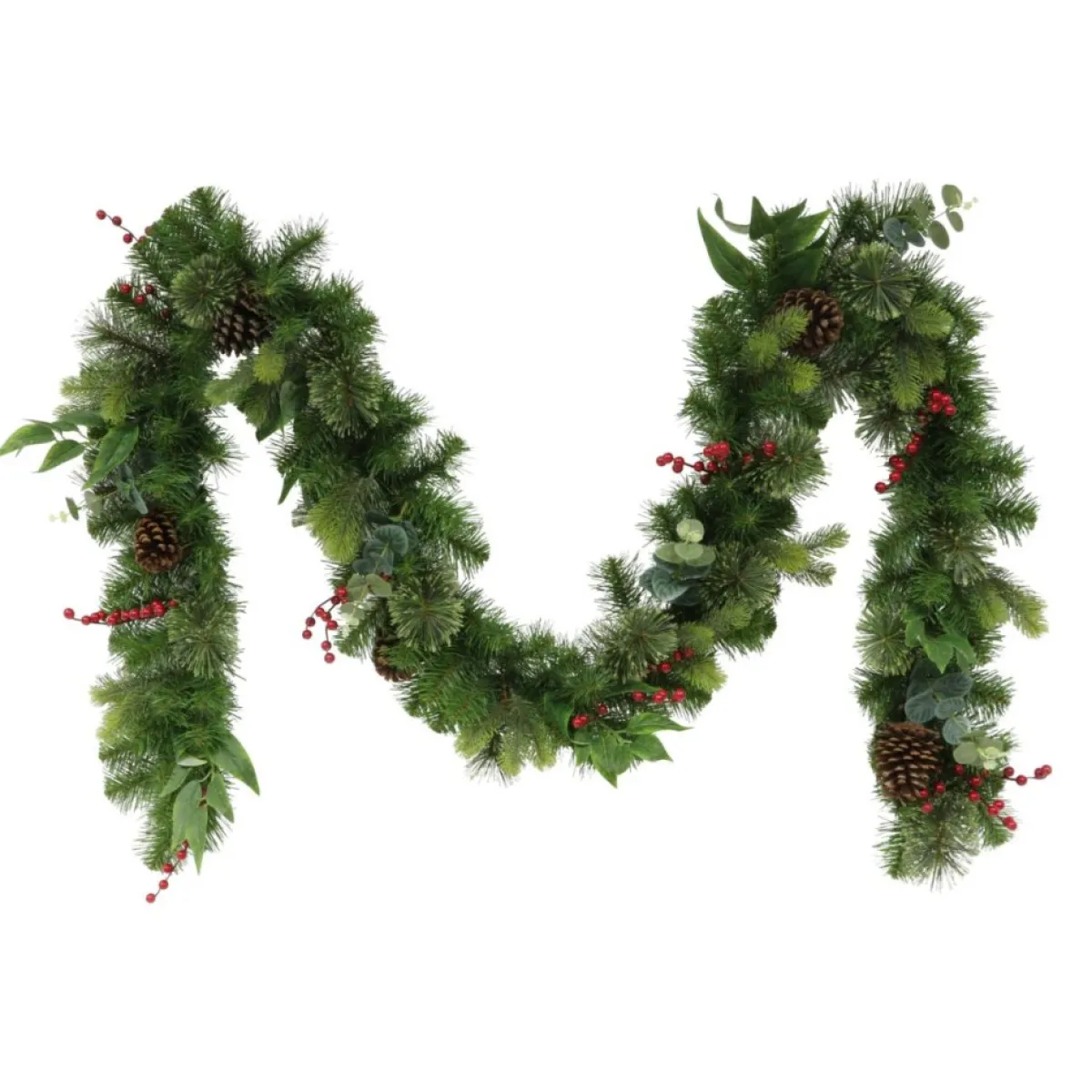 Puleo International Wreaths, Garlands & More | Puleo Intl. 9' X 10" Decorated Christmas Garland With 180 Tips, Green