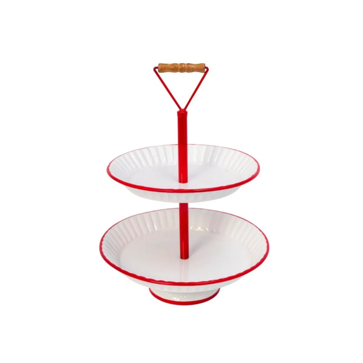 Gerson Indoor Decor | The Companies 19.3-Inch Metal Two-Tiered Serving Tray