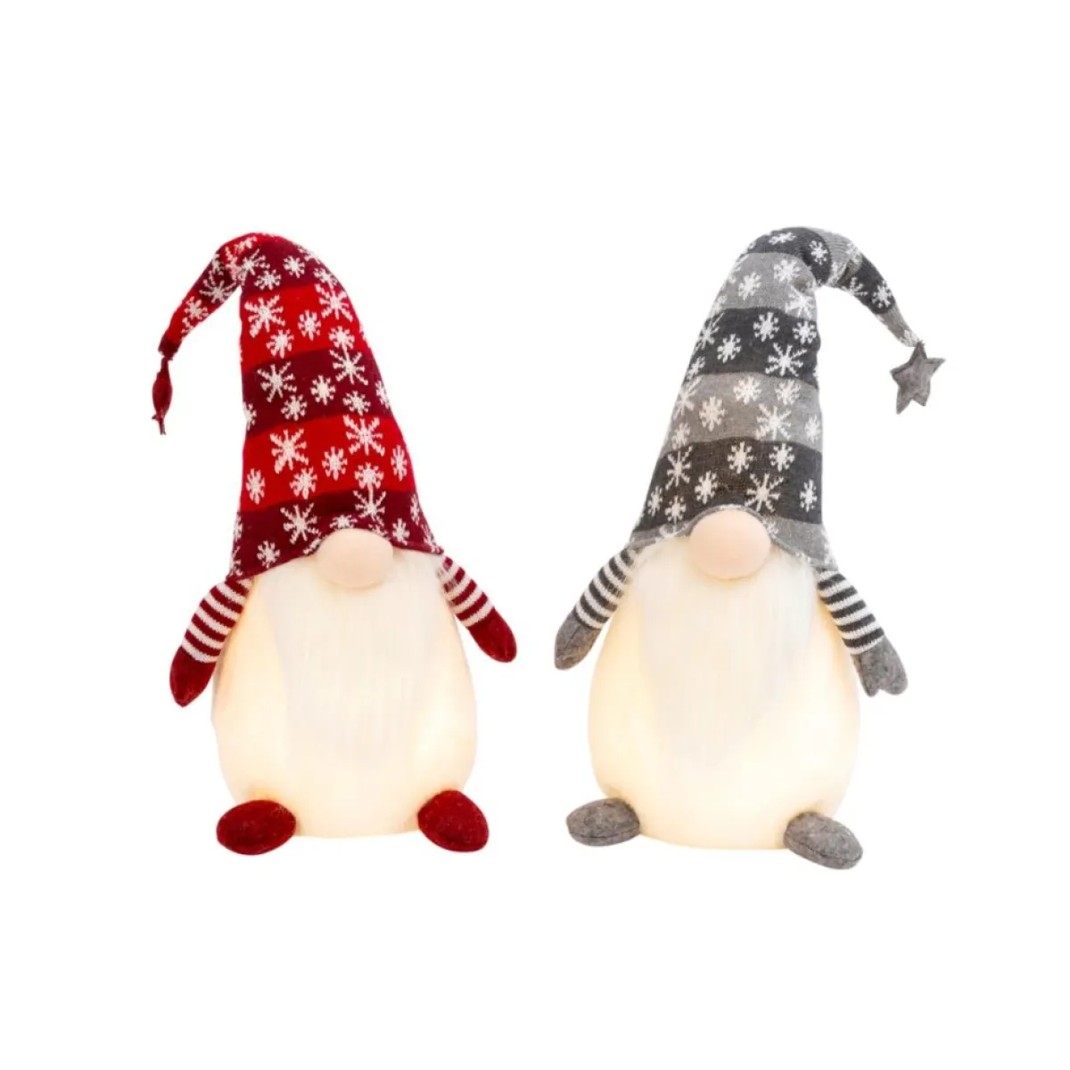 Gerson Indoor Decor | The Company 2Pk 26"H Lighted Holiday Plush Gnome Figurines