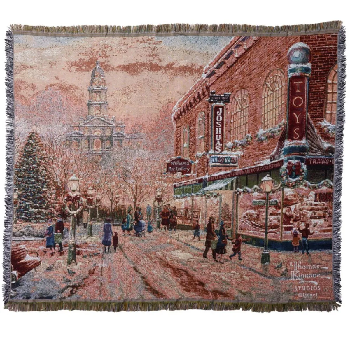 thomas_kinkade_holiday_woven_tapestry_throw_3.webp Thomas Kinkade Holiday Textiles | Holiday Woven Tapestry Throw