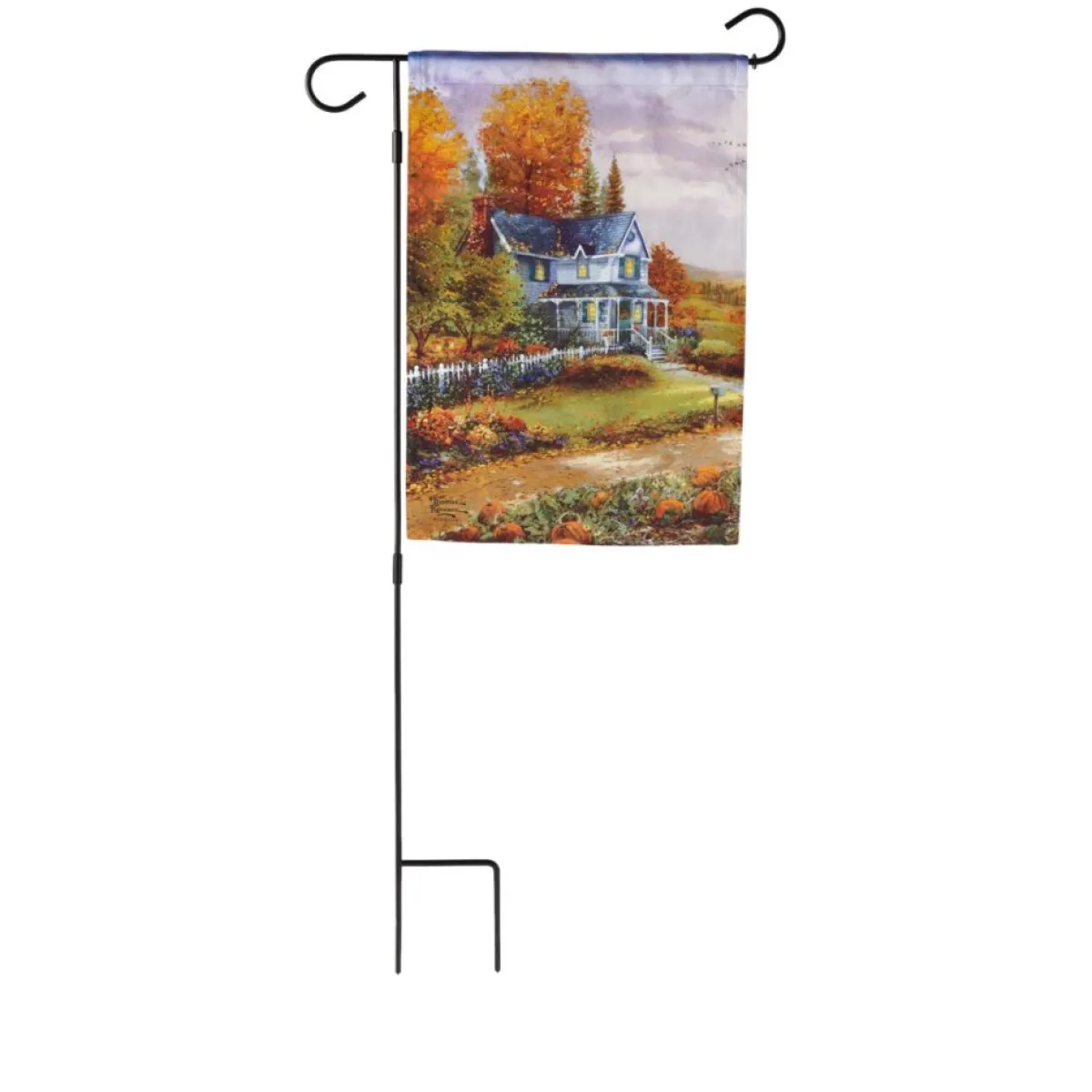 thomas_kinkade_set_of__seasonal_garden_flags_and_stand_2.webp Thomas Kinkade Outdoor Decor | Set Of 3 Seasonal Garden Flags And Stand