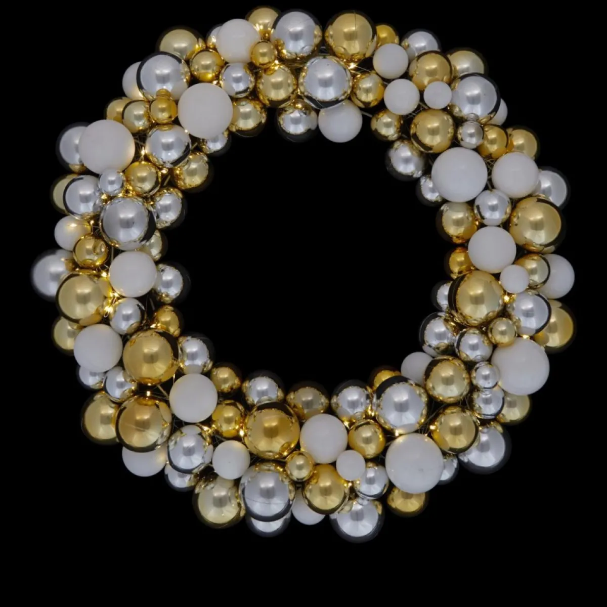 winter_lane__lighted_led_ornament_wreath_with_hour_timer_4.webp Winter Lane Wreaths, Garlands & More | 24" Lighted 60-Led Ornament Wreath With 6-Hour Timer