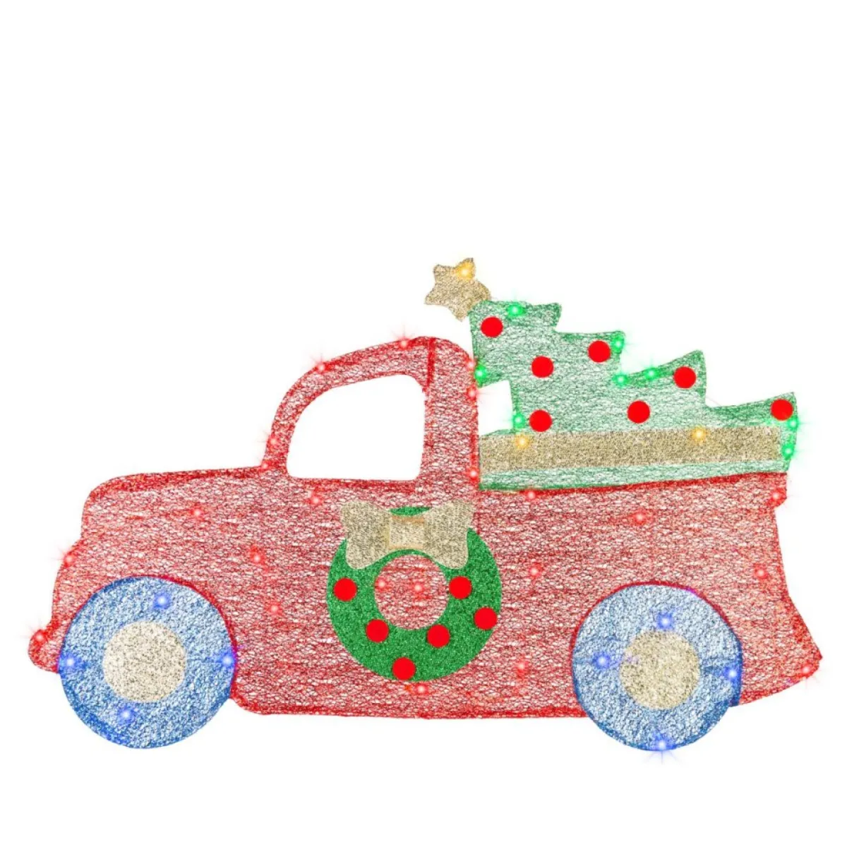 Winter Lane Outdoor Decor | Flat-Tastics Truck With Christmas Tree Yard Scene
