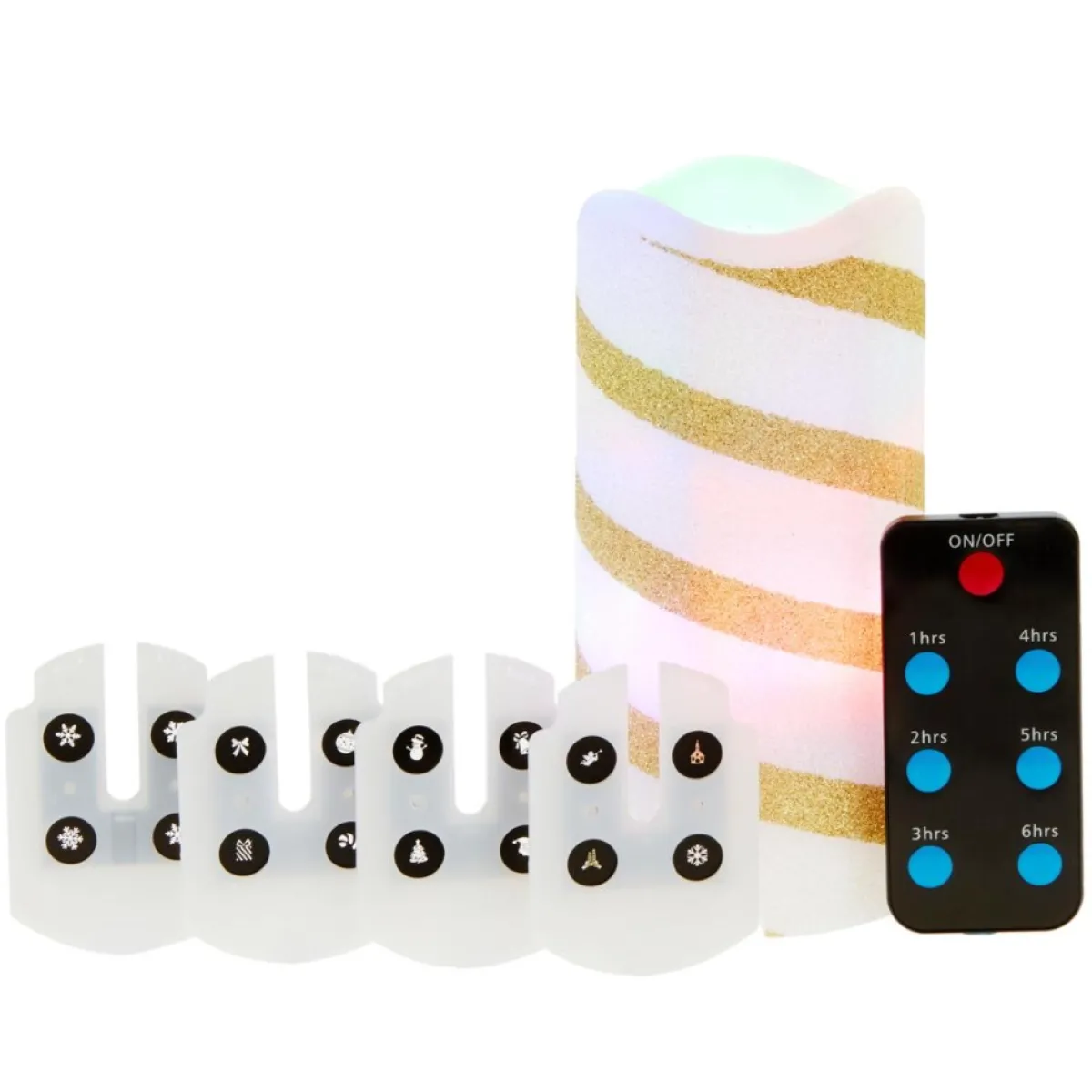 winter_lane_holiday_glitter_projector_candle_with_remote_4.webp Winter Lane Candles | Holiday Glitter Projector Candle With Remote