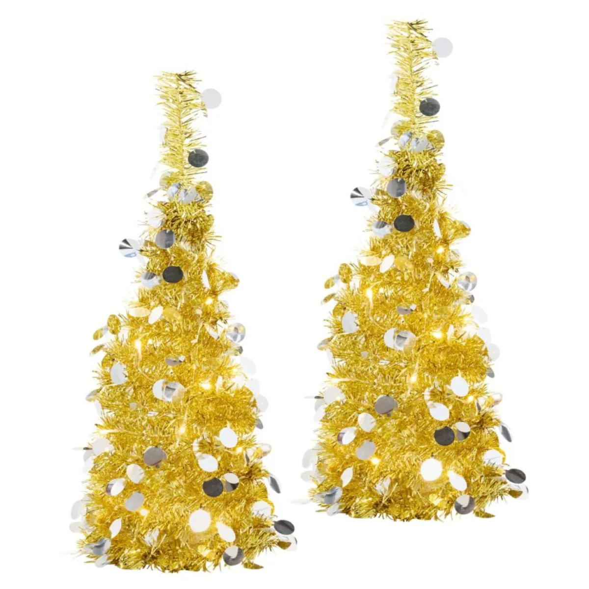winter_lane_pack__popup_tinsel_holiday_trees_5.webp Winter Lane Indoor Decor | 2-Pack 2' Pop-Up Tinsel Holiday Trees